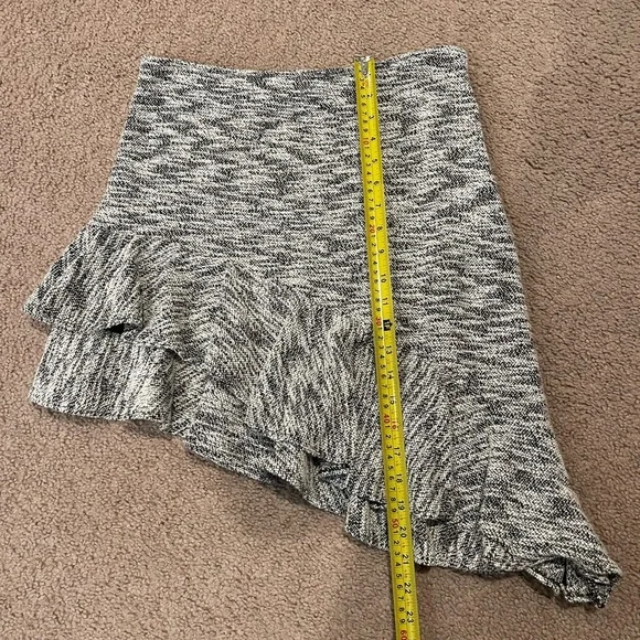 ZARA BASIC Y2k Gingham Trending Asymmetric Tiered Ruffles Skirt - Picture 5 of 8